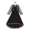 Black Color Net Designer Kids Girl Salwar Kameez