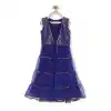 Royal Blue Color Net Designer Kids Girl Salwar Kameez