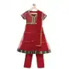 Maroon Color Shimmer Georgette Designer Kids Girl Salwar Kameez