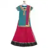 Rama Green Color Chanderi Silk Designer Girl Lehenga Choli 