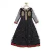 Black Color Brocade Designer Readymade Girl Ethnic Dress