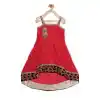 Red Color Embroidered Net Designer Kids Girl Salwar Kameez