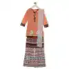 Peach Color Chanderi Silk Designer Kids Girl Salwar Kameez