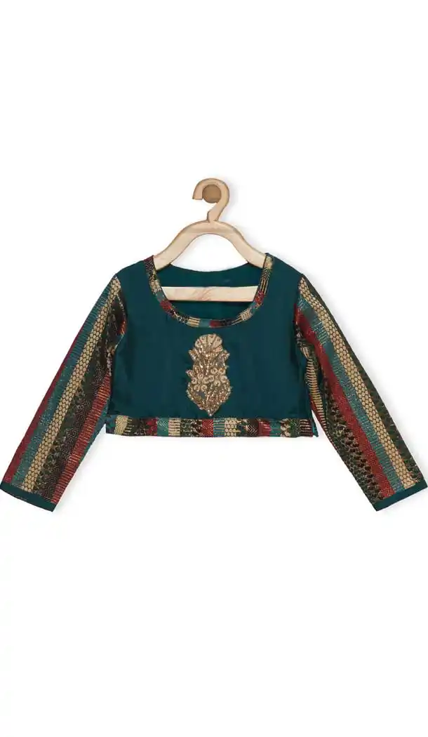 Sea Green Color Taffeta Designer Girl Lehenga Choli - 482559357
