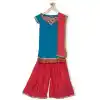 Blue Color Faux Georgette Designer Kids Girl Salwar Kameez