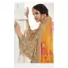 Beige Color Satin Georgette Pakistani Palazzo Salwar Suit