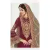 Maroon Color Satin Georgette Pakistani Palazzo Salwar Suit
