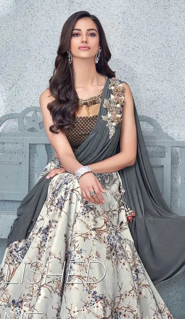 Grey Color Fancy Lycra Designer Lehenga Choli - 62652970
