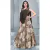 Light Brown Color Fancy Lycra Designer Lehenga Choli