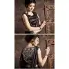 Coffee Color Fancy Imported Pre-stitched Saree