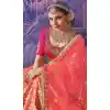 Dark Peach Color Banarasi Art Silk Wedding Lehenga Choli