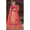 Dark Peach Color Banarasi Art Silk Wedding Lehenga Choli