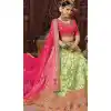 Green Color Banarasi Art Silk Wedding Lehenga Choli