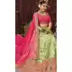 Green Color Banarasi Art Silk Wedding Lehenga Choli - 63383595