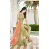 Pear Green Color Net Designer Long Salwar Kameez