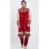 Maroon Color Velvet Brocket Readymade Men Groom Sherwani