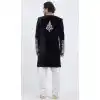 Black Color Velvet Readymade Men Groom Sherwani