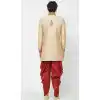 Gold Color Silk Readymade Men Groom Sherwani