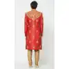Red Color Silk Readymade Men Groom Sherwani