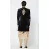 Black Color Velvet Readymade Men Groom Sherwani