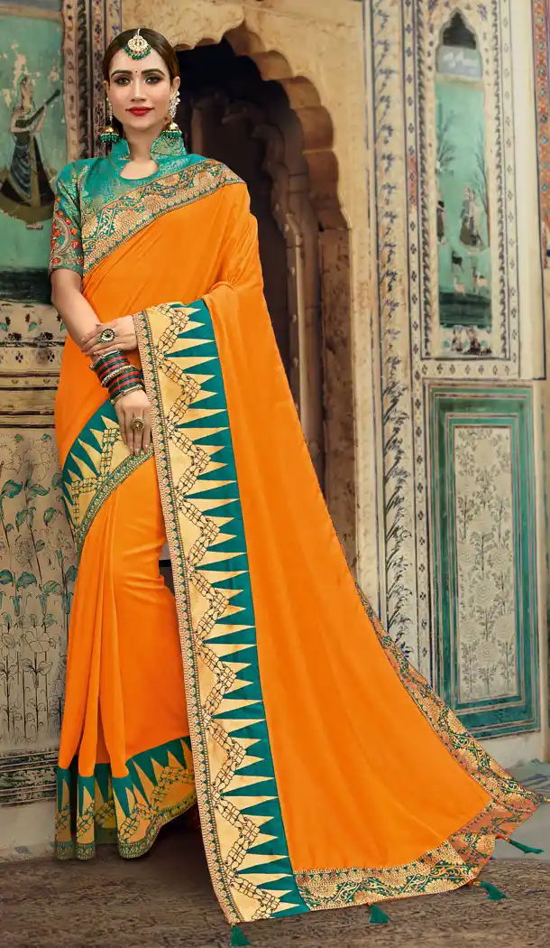 Chic Yellow Color Soft Dolla Silk Casual Saree in Express Shipping - 494360741