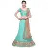 Magnificient Sky Color Net Treditional Wear Lehenga Choli