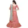 Classy Coral Color Net Treditional Wear Lehenga Choli