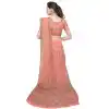 Peach Color Net A Line Treditional Lehenga Choli
