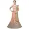 Cream Color Silk Satin A Line Traditional Ghagra Choli - 495060792