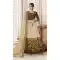 Cream And Brown Color Silk Treditional Plus Size Lehenga Choli - 495460824