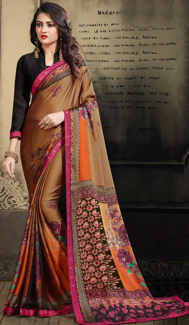 Multi Color Chiffon Casual Wear Saree With Blouse - 500561390