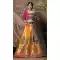 Chic Orange Color Jacquard Silk Designer Wear Lehenga Choli - 64414616