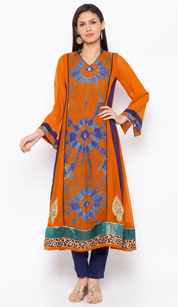 Luscious Mustard Color Georgette Designer Plus Size Readymade Kurti - 513062946