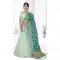 Aqua Green Color Satin Silk Weaving Traditional Wear Lehenga Choli - 516463216
