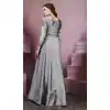 Grey Color Taffeta Silk Party Wear Readymade Girls Gown - 518263336