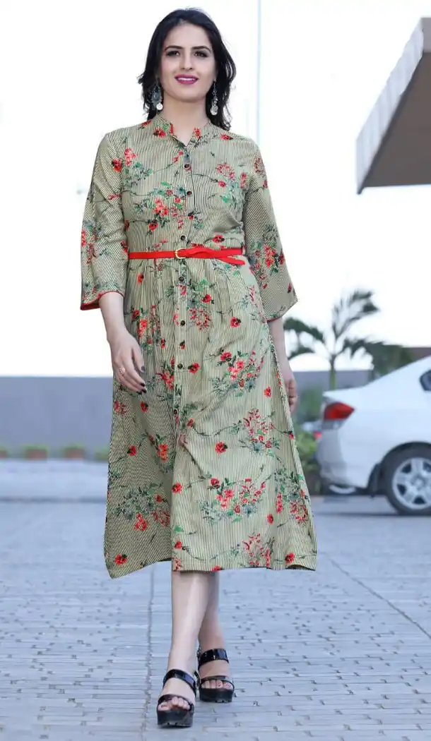 Ethnic Light Green Color Rayon Party Wear Readymade Top For Girls - 64784956