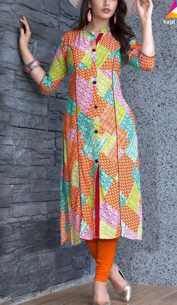 Melodic Multi Color Heavy Rayon Party Wear Readymade Women Long Kurta - 520863848