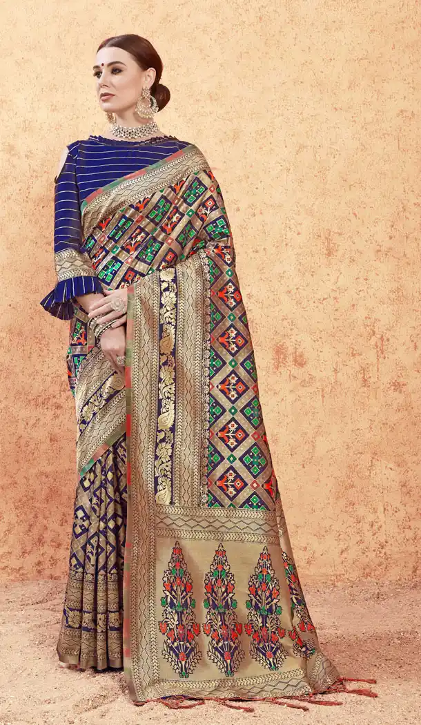 Exquisite Multi Color Banarasi Silk Casual Party Wear Sari Blouse - 520963857