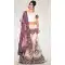 Cream Color Net Designer Bridal Lehenga Choli in Plus Size - 219425220