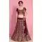 Charming Wine Color Velvet Silk Designer Wear Lehenga Choli - 523264206
