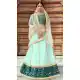 Classy Aqua Color Art Silk Designer Wear Lehenga Choli - 523064189