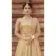 Chic Golden Color Soft Net Designer Wear Lehenga Choli - 523064190