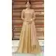 Chic Golden Color Soft Net Designer Wear Lehenga Choli - 523064190