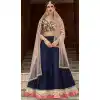 Ethnic Navy Blue Color Art Silk Designer Wear Lehenga Choli - 523064191