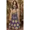 Blue Color Zari Satin Digital Printed Lehenga Choli - 525564680