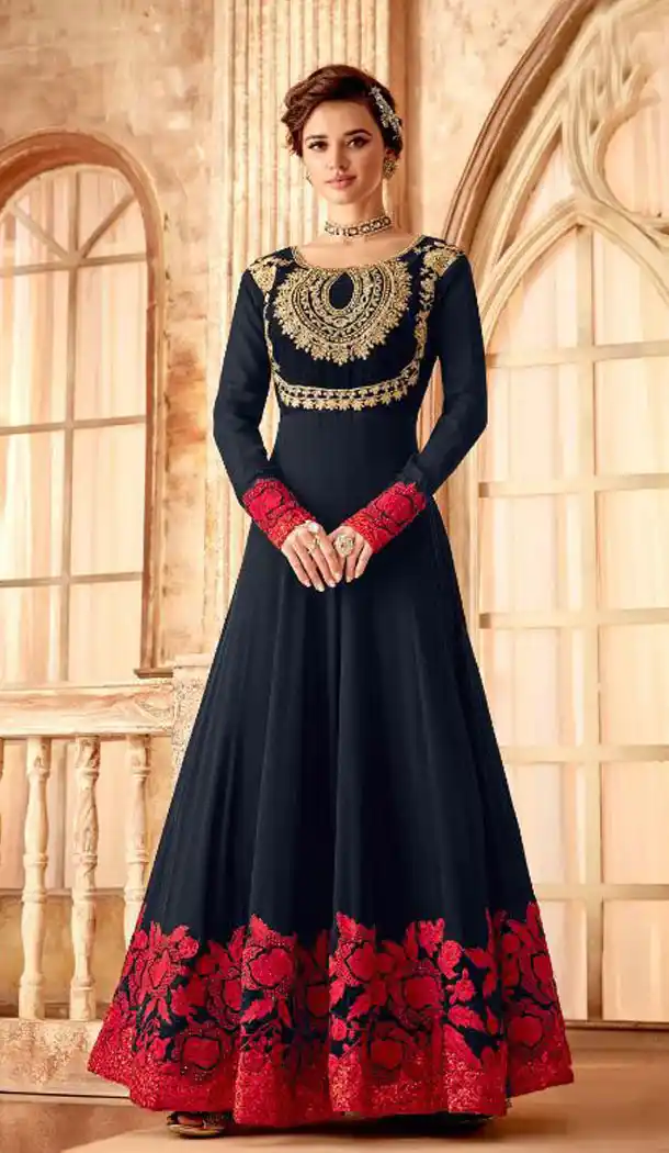 Exotic Black Color Georgette Designer Abaya Style Salwar Kameez - 526164841