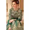 Dark Green Color Makhmali Bember Designer Abaya Style Salwar Kameez - 526164842
