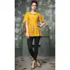 Tranquil Yellow Color Rayon Party Wear Readymade Crop Top - 530465272