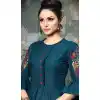 Contemporary Blue Color Rayon Party Wear Readymade Crop Top - 530465273