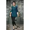 Contemporary Blue Color Rayon Party Wear Readymade Crop Top - 530465273